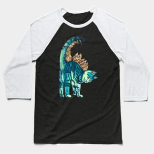 Stegosaurus Kitten Baseball T-Shirt